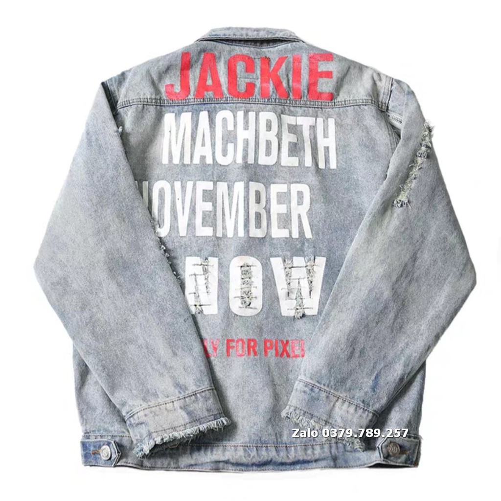 Áo khoác jean nữ Jackie 2 dây kéo xanh và đen form rộng đẹp nhất cho năm 2021 Chiwawa shop