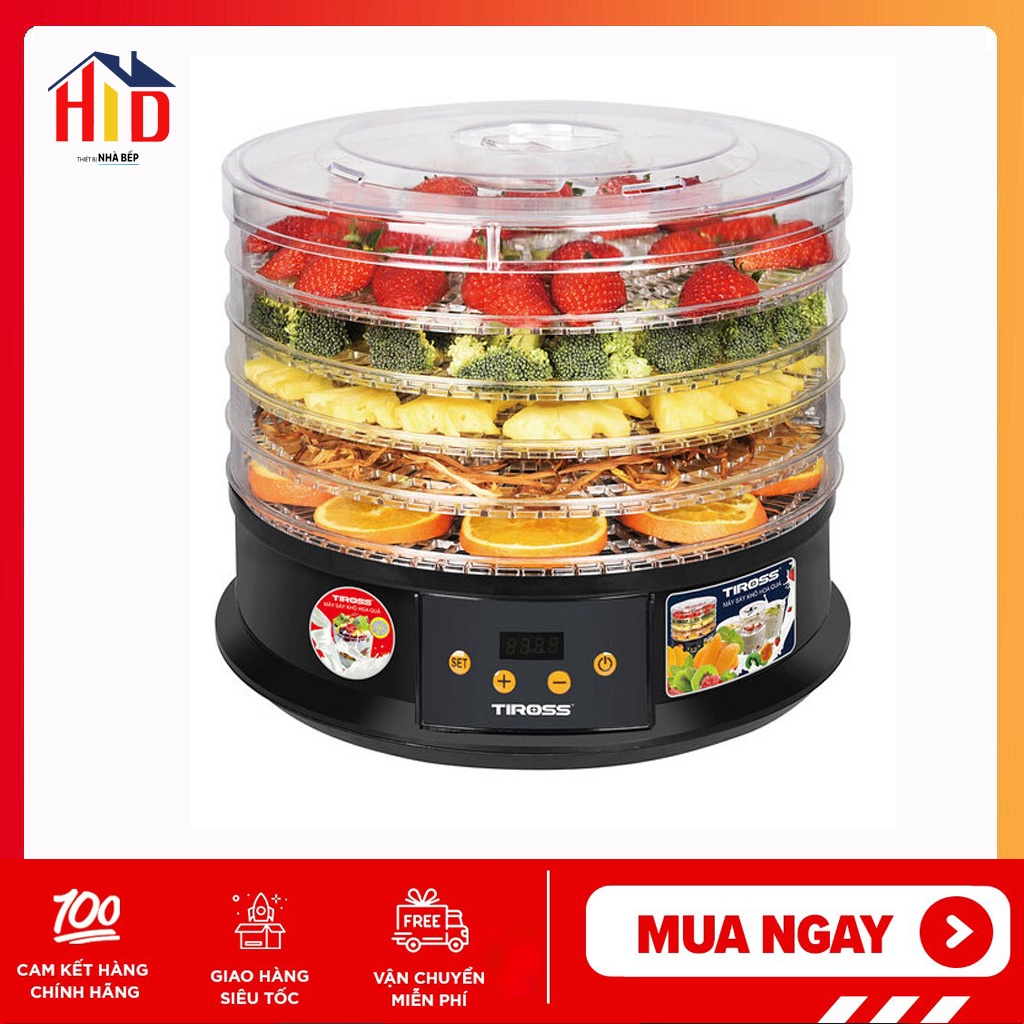 CHÍNH HÃNG MÁY SẤY HOA QUẢ TIROSS TS9682 CÔNG NGHỆ BA LAN