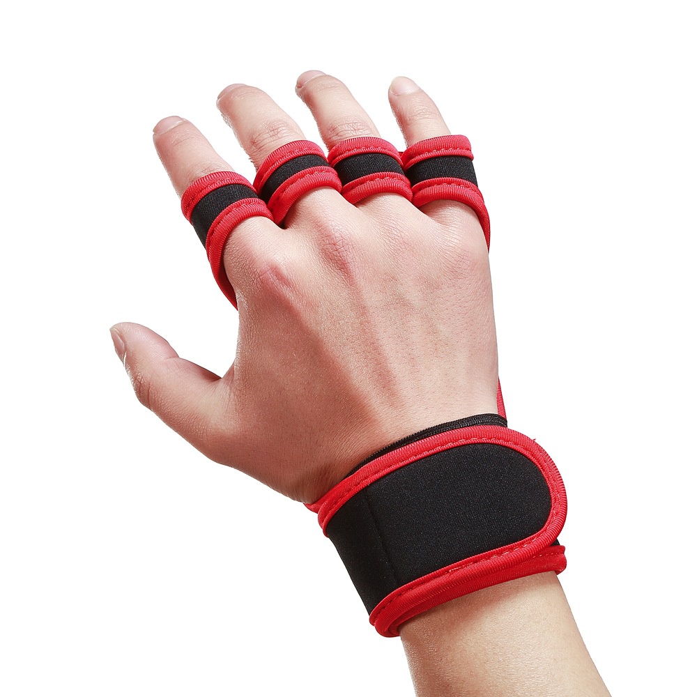 Set 2 Găng Tay Nửa Ngón Chống Trượt Co Giãn Hỗ Trợ Nâng Tạ / Tập Thể Hình