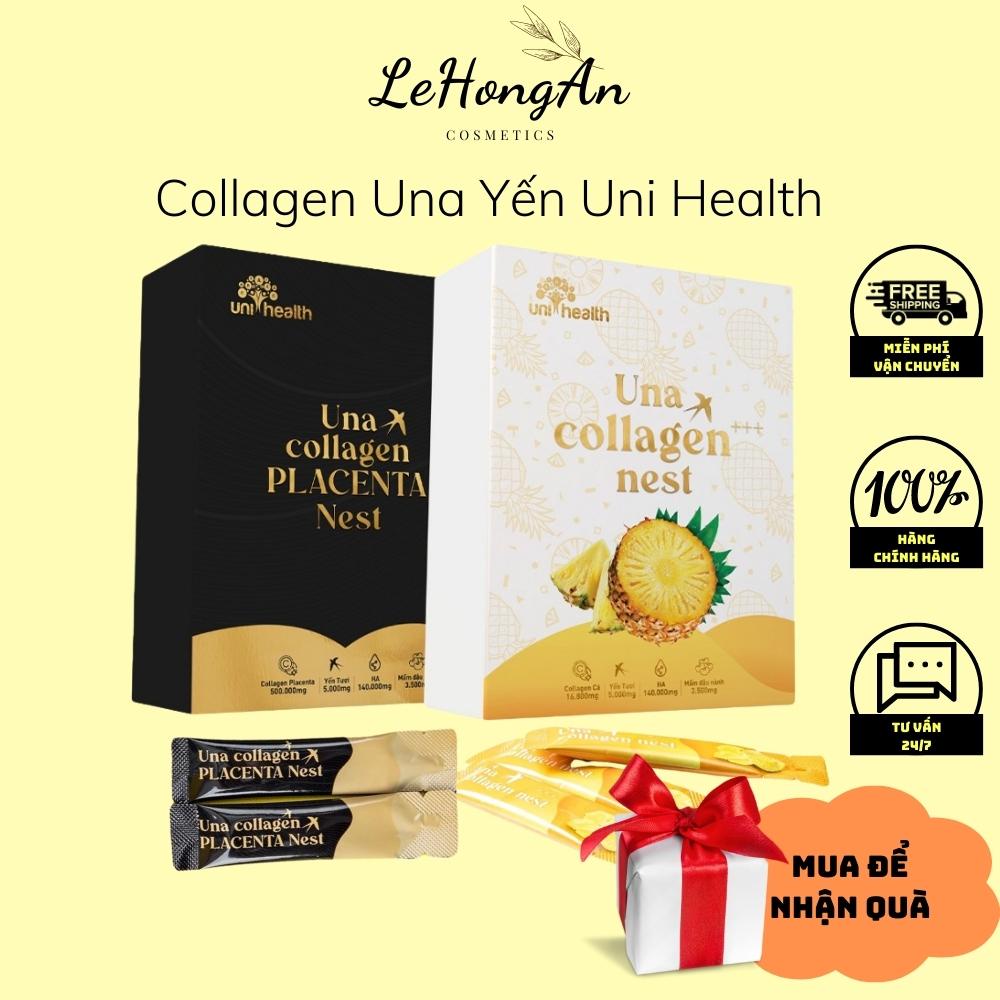 Nước uống Collagen đẹp da Una Placenta Nest Unihealth Hộp 28 Gói
