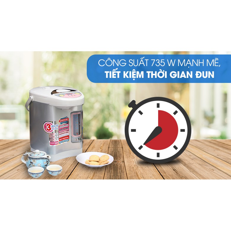 Bình Thuỷ Điện Cao Cấp Sunhouse SH1535 Dung tích 3.5 Lít - BH 12 Tháng