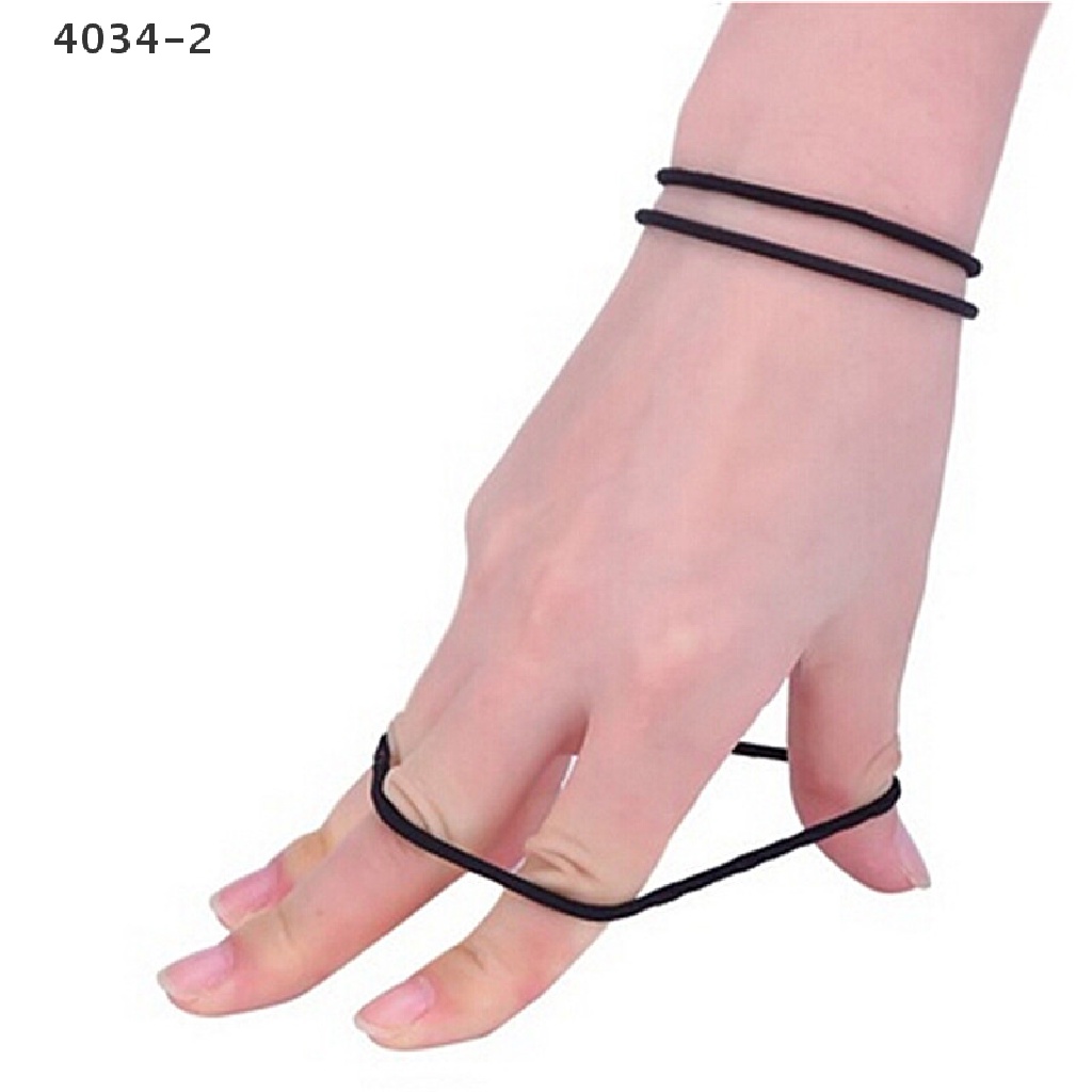 Set 40 Dây Cột Tóc Co Giãn Màu Đen 4034-2 Thời Trang Cho Nữ Giá Đỡ