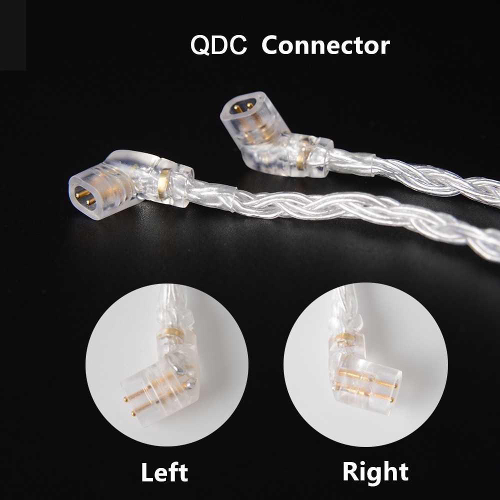 Dây Cáp Tai Nghe Mmcx / 2pin / Qdc / Nx7 16 Lõi Mạ Bạc Cho Kz Zsx Fz Bl-03 Nx7 / Db3 / M6