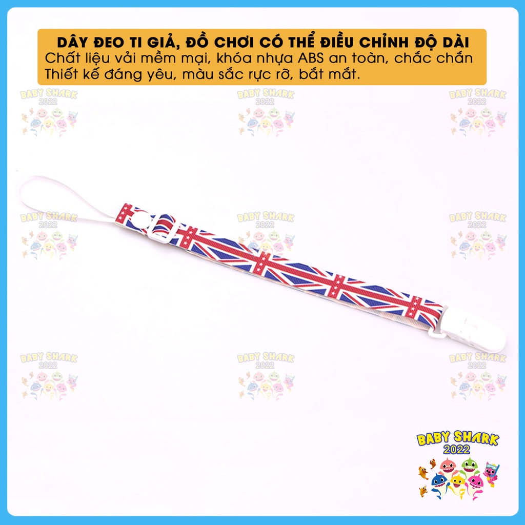 Dây đeo ti giả, gặm nướu cho bé [Dài 44cm, đIều chỉnh được độ dài]