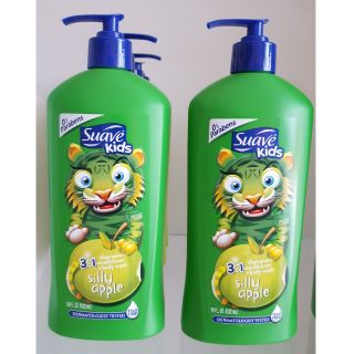 Sữa Tắm - Gội - Xã Cho Bé Suave Kid 3 in 1 Hương Táo 532ml