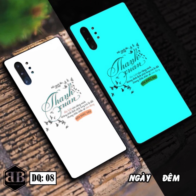 Ốp lưng kính Dạ Quang Samsung Galaxy Note 10 Plus phát sáng trong đêm nam tính