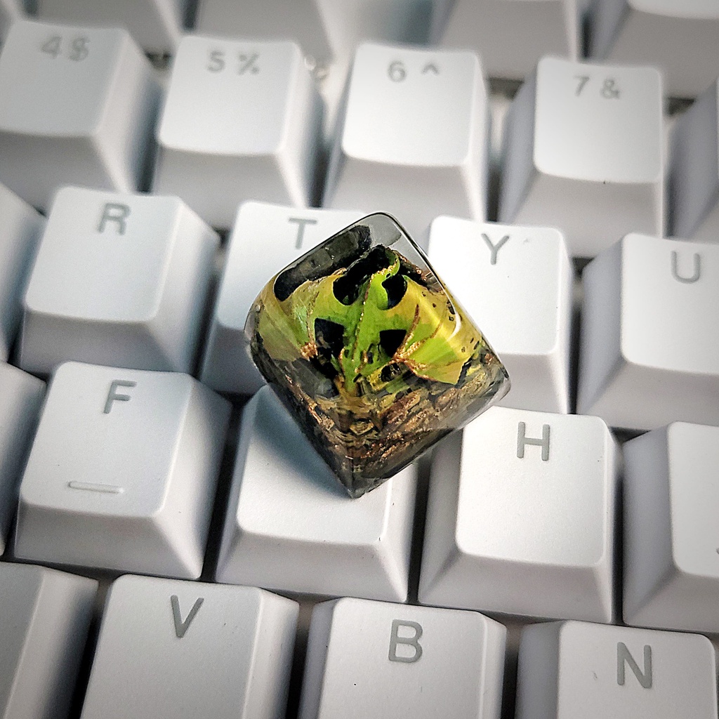Keycap Green Forest Dragon - nút phím cơ - keycap lẻ - keycap anime - keycaps xuyên sáng - keycap resin epoxy