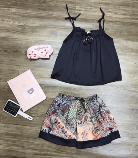Bộ ngủ lụa 2 dây