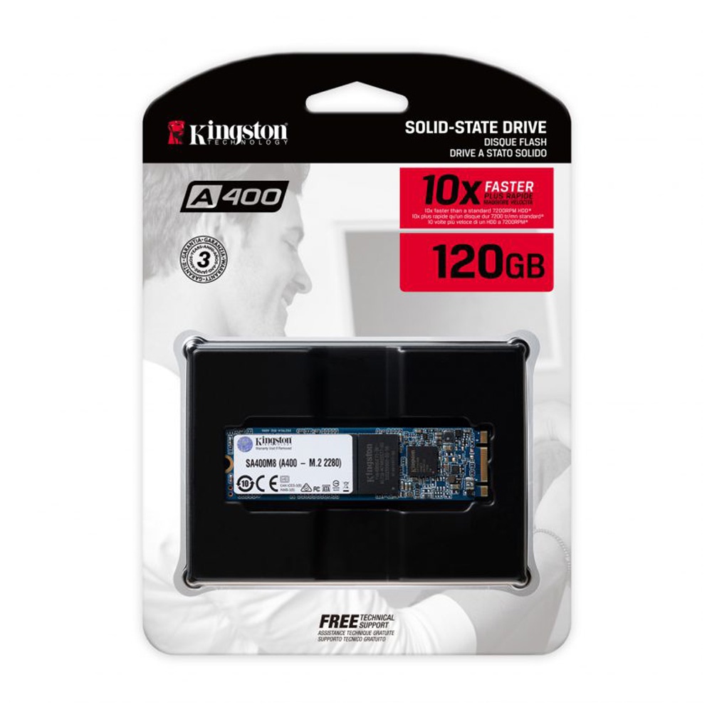 Ổ cứng SSD Kingston A400 120G M.2 2280 (Đọc 500MB/s - Ghi 320MB/s) - (SA400M8/120G) | BigBuy360 - bigbuy360.vn