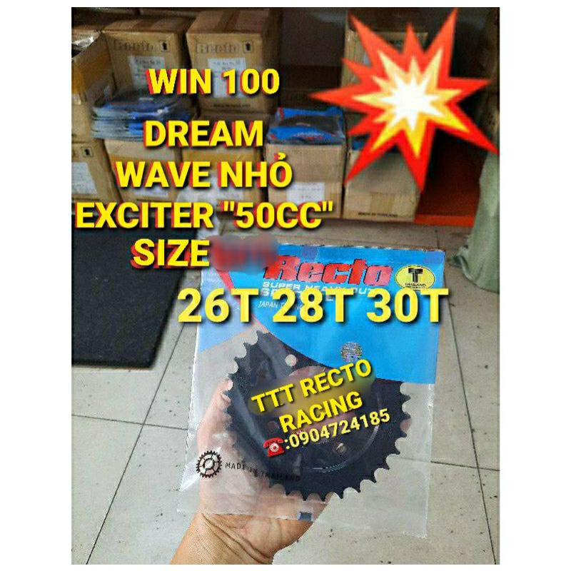 DĨA DREAM/WAVE NHỎ/WIN 100/EXCITER 50CC/SYM EZ110/Elegant 26T 28T 30T