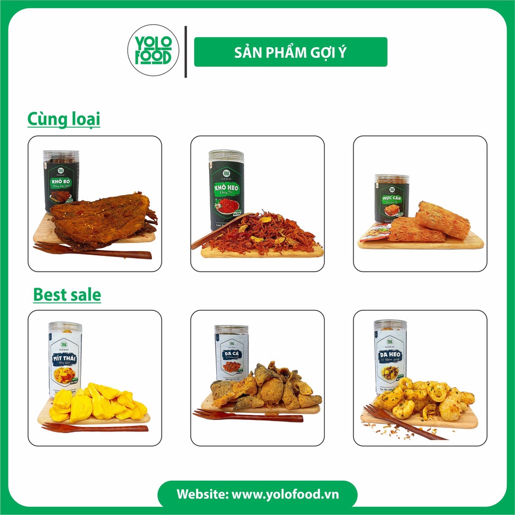 Khô gà lá chanh 200g YOLO FOOD đồ ăn vặt ngon, chất lượng, khô gà lá chanh xé cay loại 1 vị truyền thống đóng hộp ATVSTP
