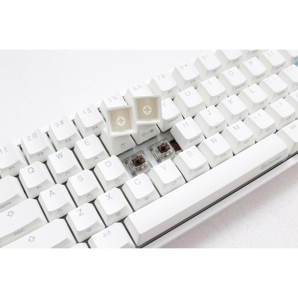 Ducky One 2 Mini Trắng v2 RGB LED Double Shot PBT Mechanical Keyboard - Nhập khẩu US