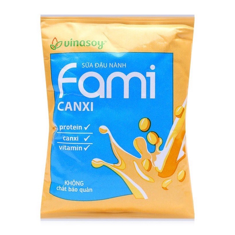 Thùng 40 Bịch Sữa Đậu Nành Fami Canxi 200ml