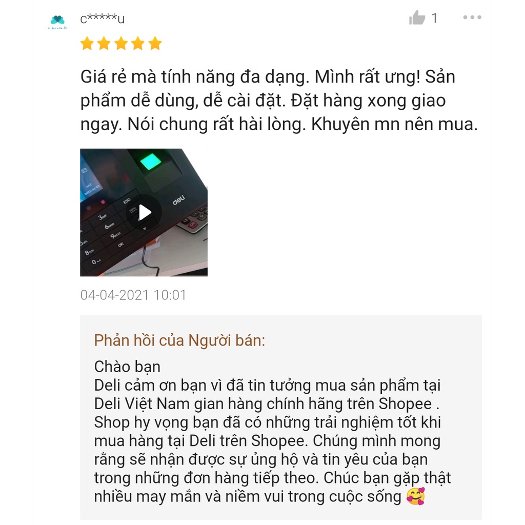 Máy Chấm Công Quét Vân Tay Và Nhận Dạng Khuôn Mặt Deli - Màn Hình 2.8inch, Cổng Kết Nối USB - Nhiều Ngôn Ngữ - E3765 .