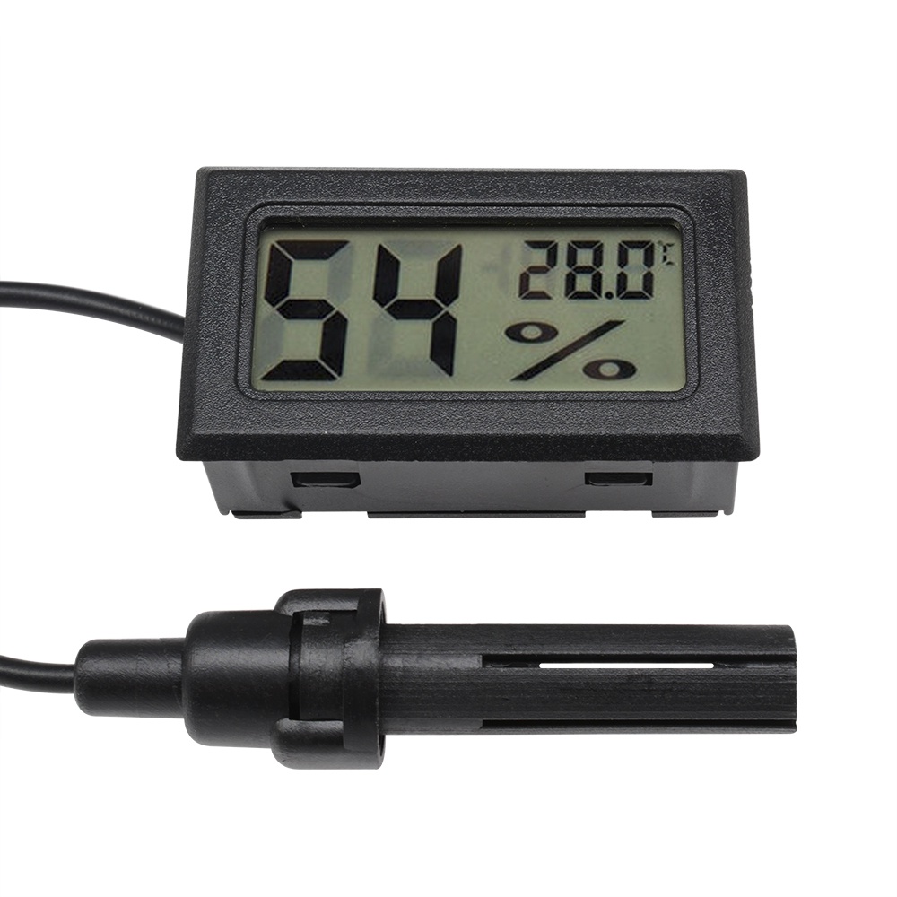 Nhiệt kế điện tử mini AIDEEPEN FY-12 màn hình LCD 1.5M - 50 °C ~ 70 °C trắng hoặc đen cao cấp
