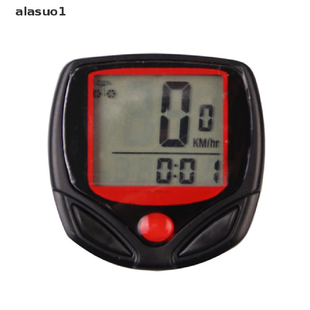 Đồng Hồ Đo Tốc Độ Xe Đạp alasuo1 Màn Hình Lcd Kỹ Thuật Số Chống Thấm Nước