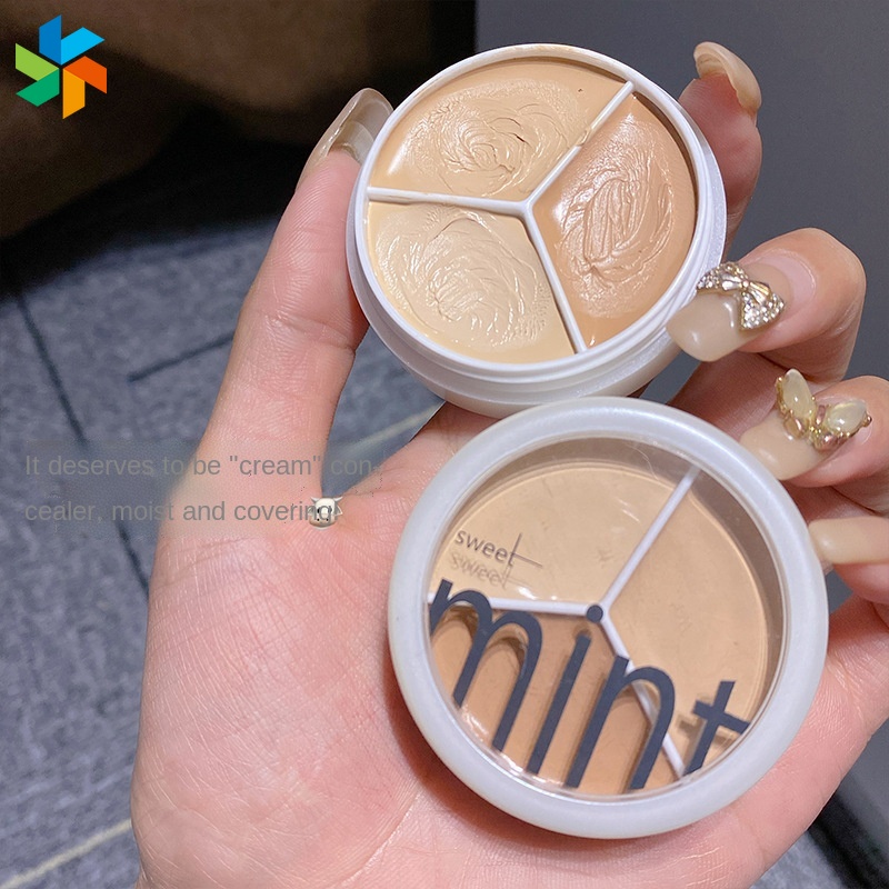 Kem Nền Che Khuyết Điểm Ba Màu Che Phủ Mụn Và Quầng Thâm JP6