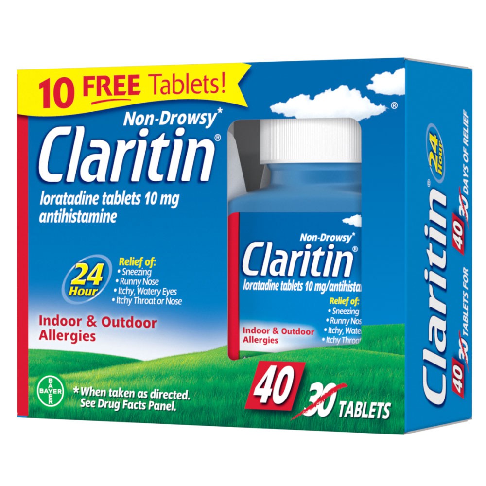 [DATE 6/2022] Claritin 24 Hour Non-Drowsy Allergy Relief Tablets 10 mg SET TÁCH LẺ 10 VIÊN