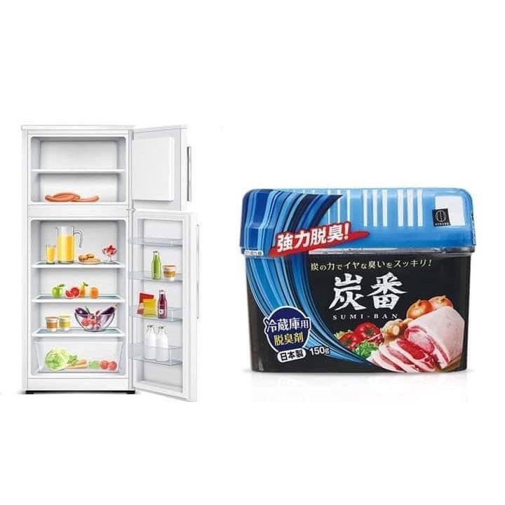 Khử Mùi Tủ Lạnh Than Hoạt Tính Trà Xanh Sumi-Ban Kokubo Nhật Bản150g Khử Mùi An Toàn Hiệu Quả Cho Ngăn Mát Ngăn Đông