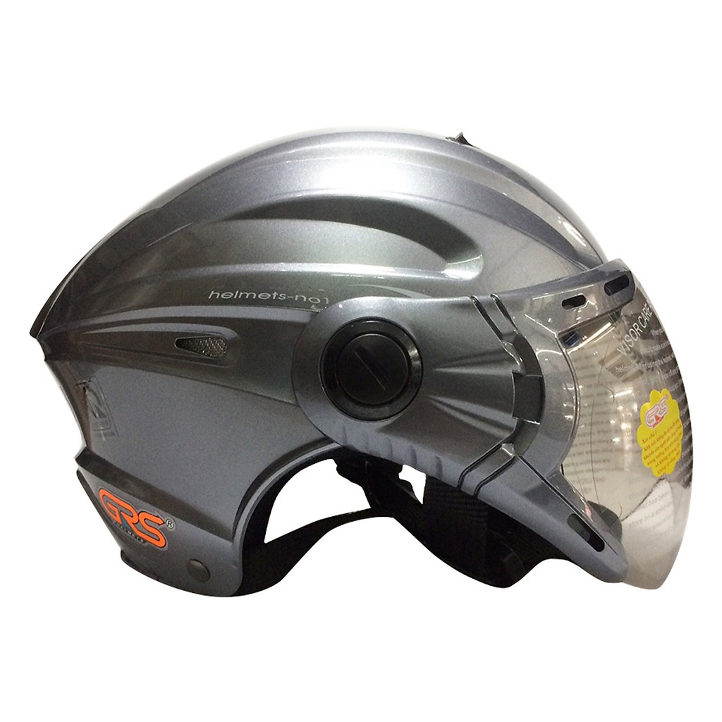 Mũ bảo hiểm không kính GRS A760T (màu xám bóng)