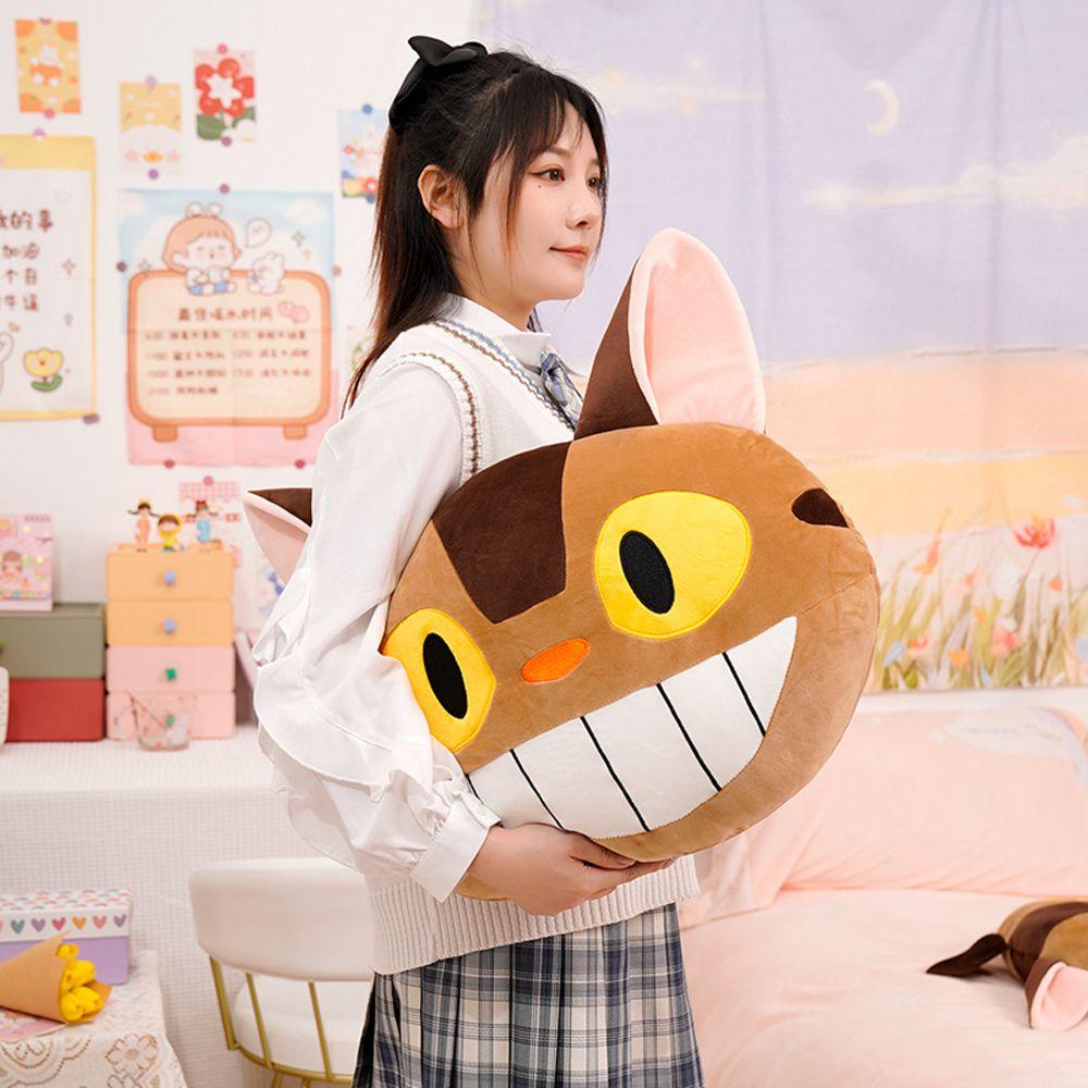 Thú Nhồi Bông Hình Mèo Đen Totoro Mềm Mại Trang Trí Nhà Cửa