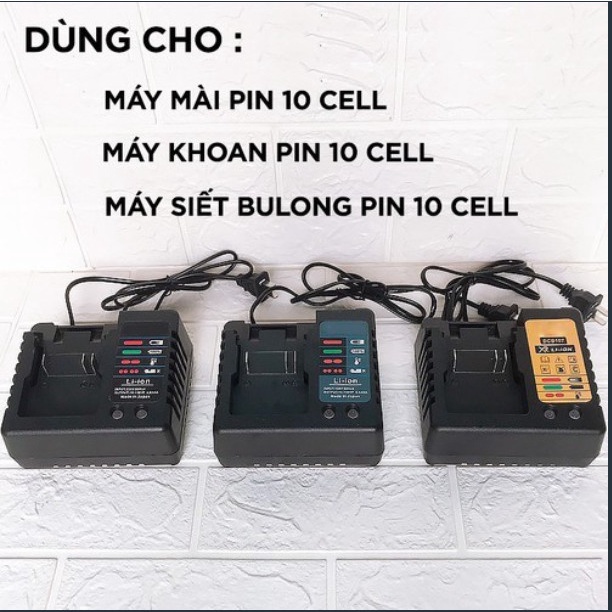 Sạc pin máy siết bulong máy khoan pin 10 cell, cốc sạc pin 10 cell