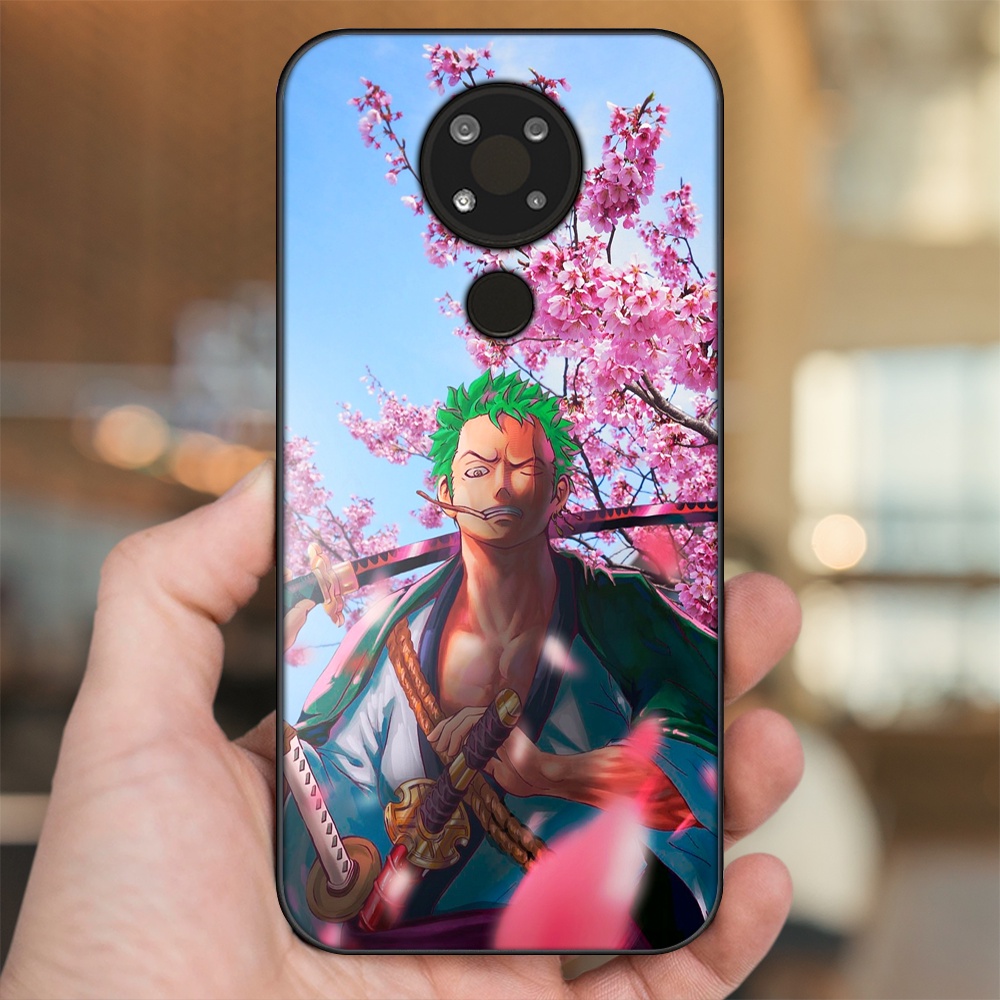 Ốp lưng Nokia 3.4 viền đen in hình Zoro One Piece