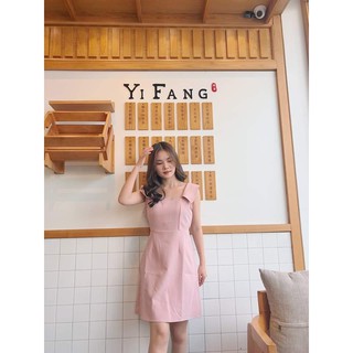 (có sẵn + hình thật) Váy hồng phấn cách điệu dễ thương