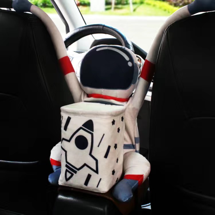 【Ready Stock】 2 In 1 Doraemon viva Waterproof Liner city Car Armrest Box Trash Can Tissue Storage Bag proton ls3H