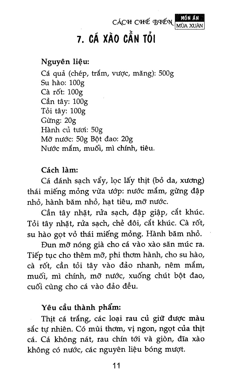 Sách Món Ăn Mùa Xuân (Tái Bản)