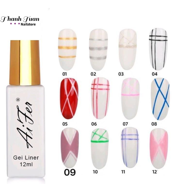 Sơn gel cọ nét Aifen - Sơn Móng - Vẽ trang trí móng chính hãng  - Phụ kiện đồ nail
