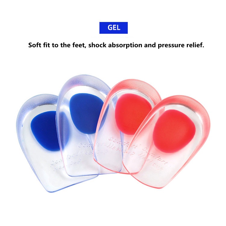 1 Cặp Đệm Silicone Lót Giày Giảm Đau Tăng Chiều Cao