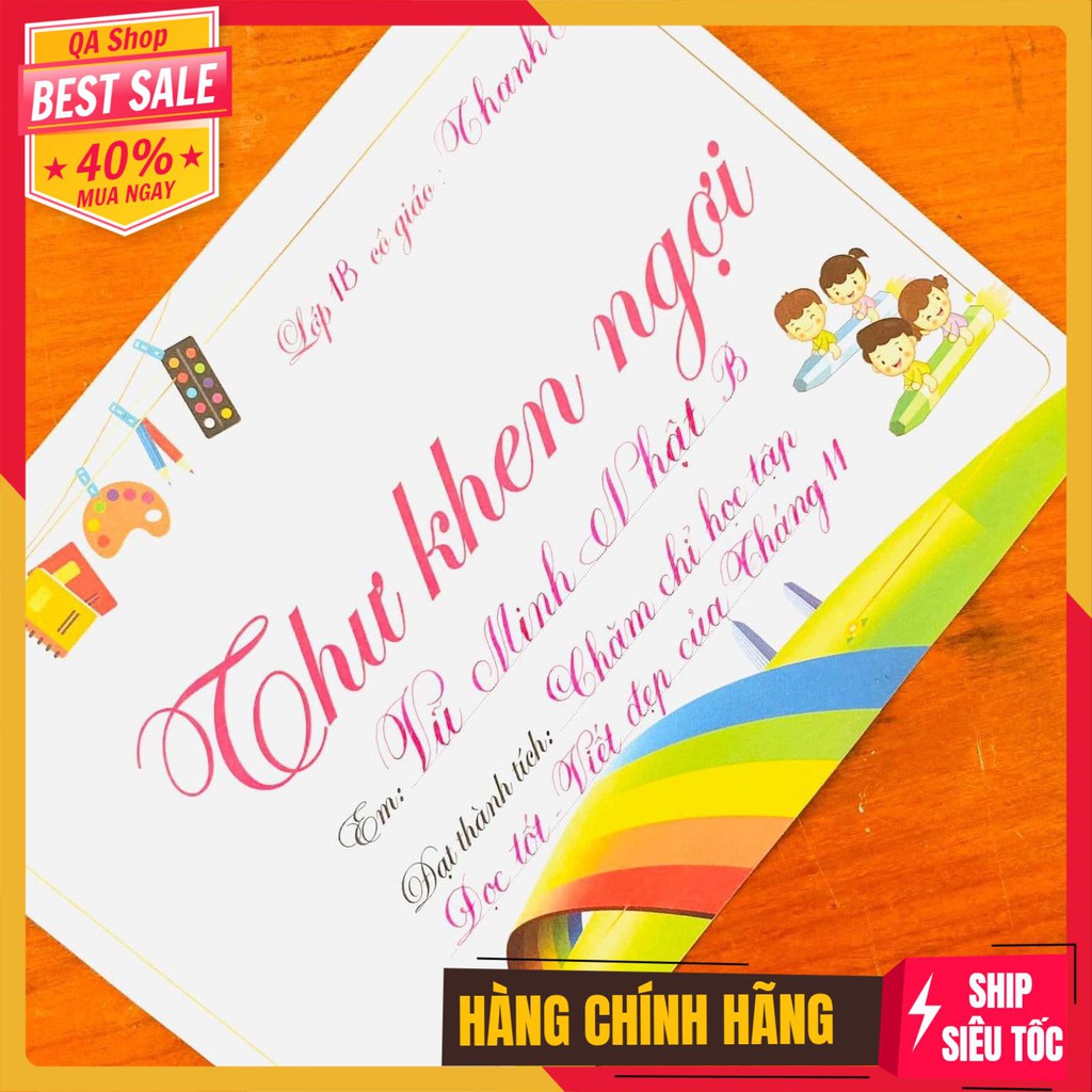 Thư khen học sinh cuối năm học (nhiều mẫu)