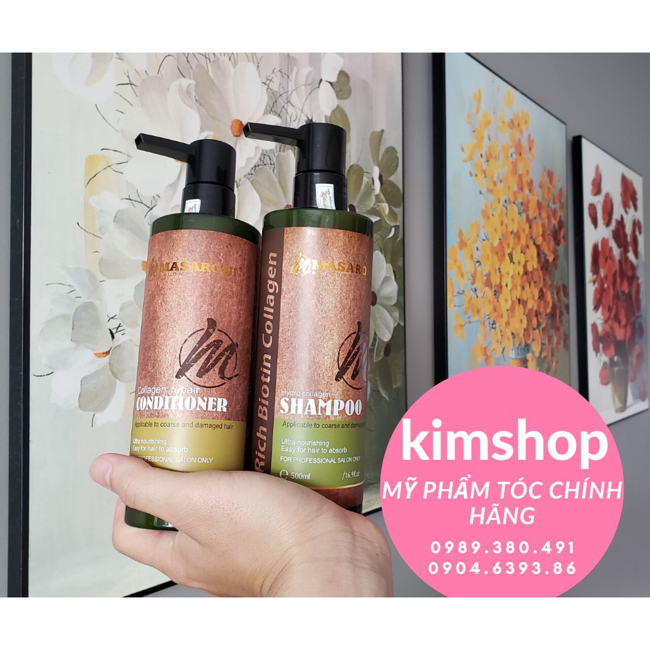 CHÍNH HÃNG DẦU GỘI XẢ MASARONI RICH BIOTIN COLLAGEN