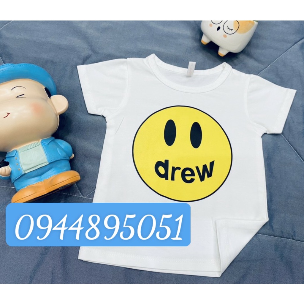 Áo trẻ em Drew vải cotton thấm hút mồ hôi, ảnh thật. Familystore