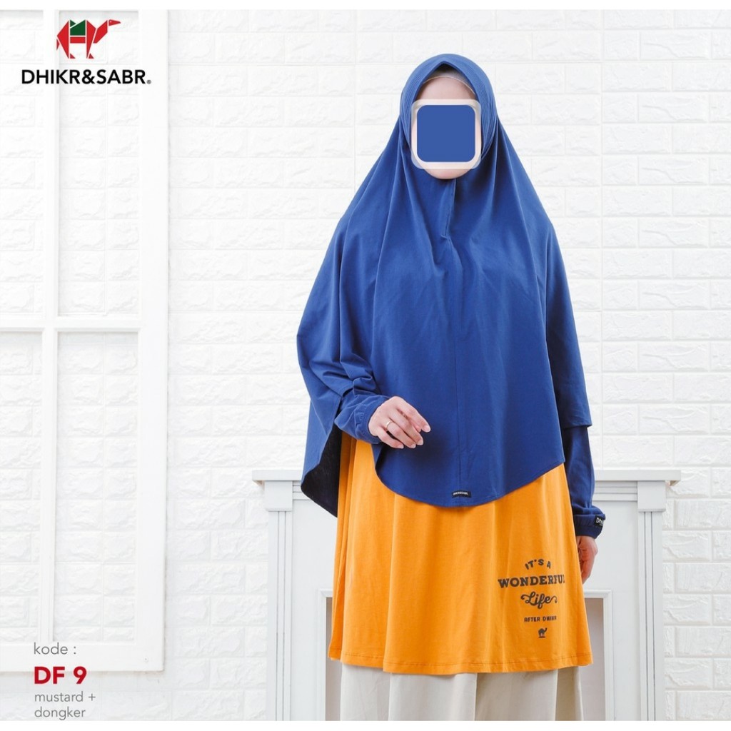 Áo Thun Gia Đình Dhikr & Sabr Saarimbit In Mustard-Navy Df 9