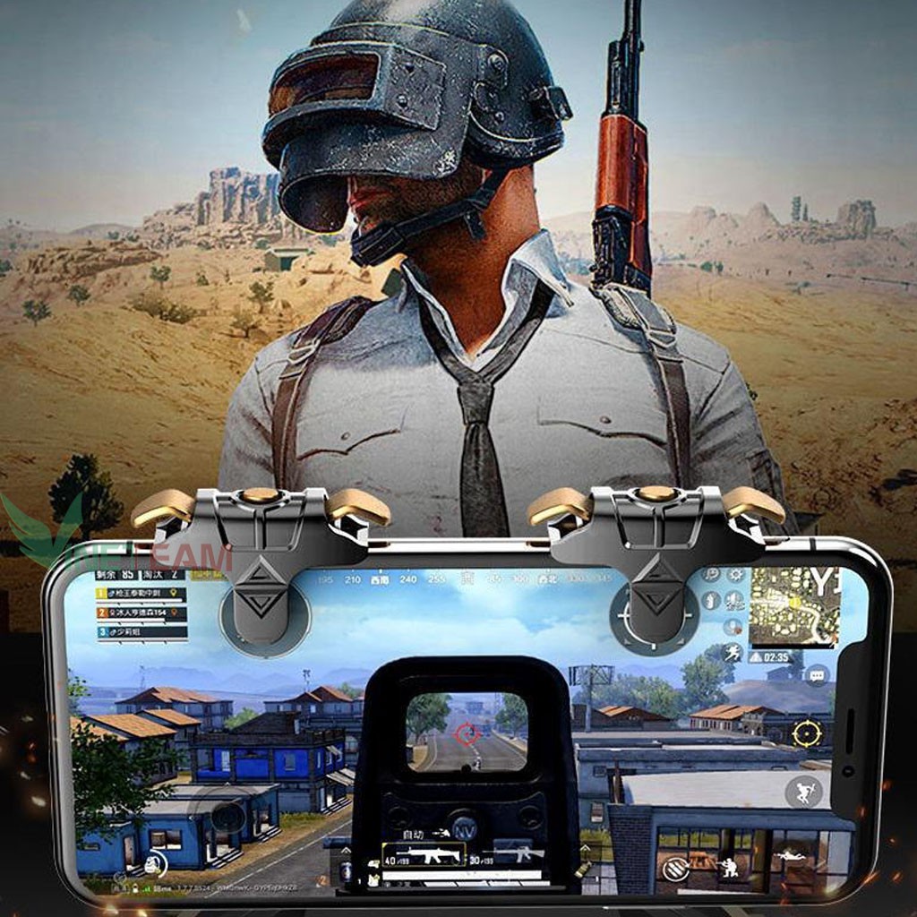 Bộ 2 Nút Bấm Chơi Game PUBG Taurus MK-1 Hỗ Trợ Chơi PUBG, ROS, Freefire Dành Cho Điện Thoại Androi Và IOS -dc4154