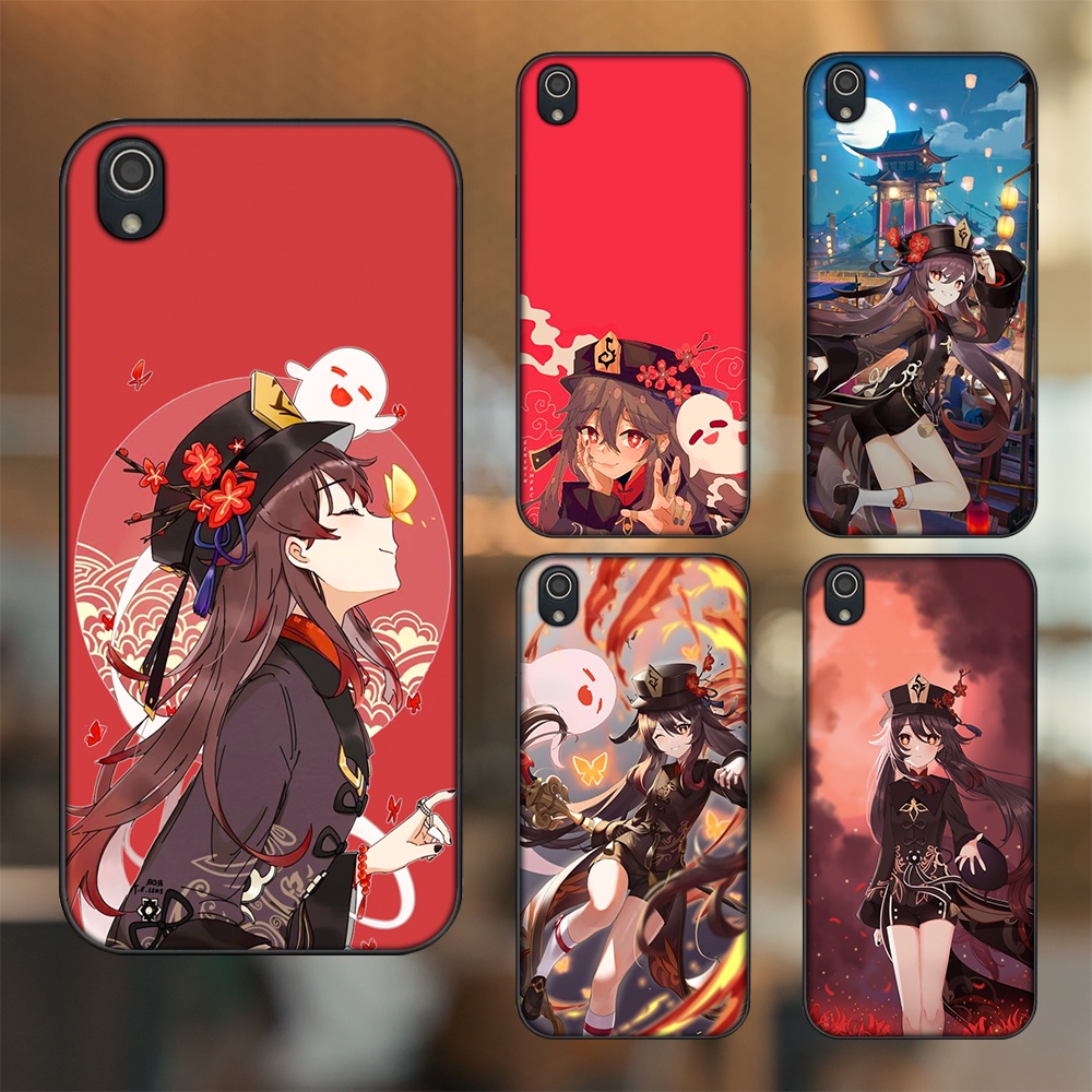 Ốp lưng Vivo Y91c viền đen in hình Hutao Genshin Impact