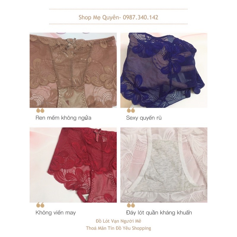Quần ren mỏng cạp cao- sexy quyến rũ