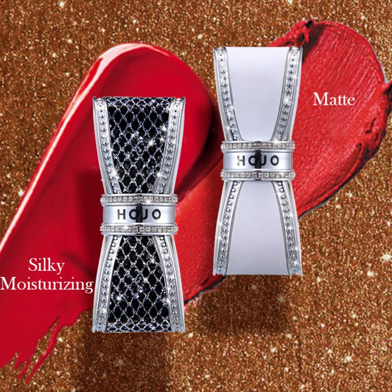 [Hàng mới về] Son lì HOJO chống thấm nước chống dính dễ lên màu thiết kế vỏ đính đá sang trọng