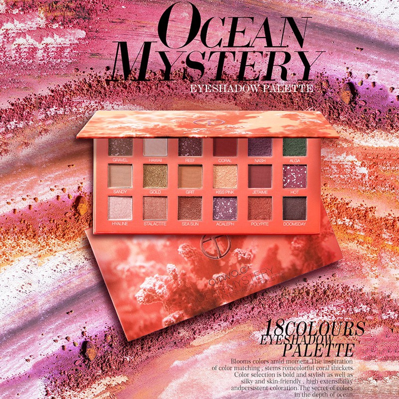 W.B.❤ O.TWO.O 18 Color Glitter Matte Eyeshadow Palette