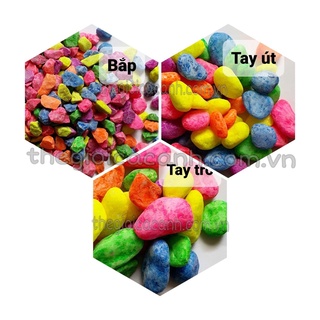 Sỏi 7 màu trang trí hồ cá, chậu cây cảnh – 500gr
