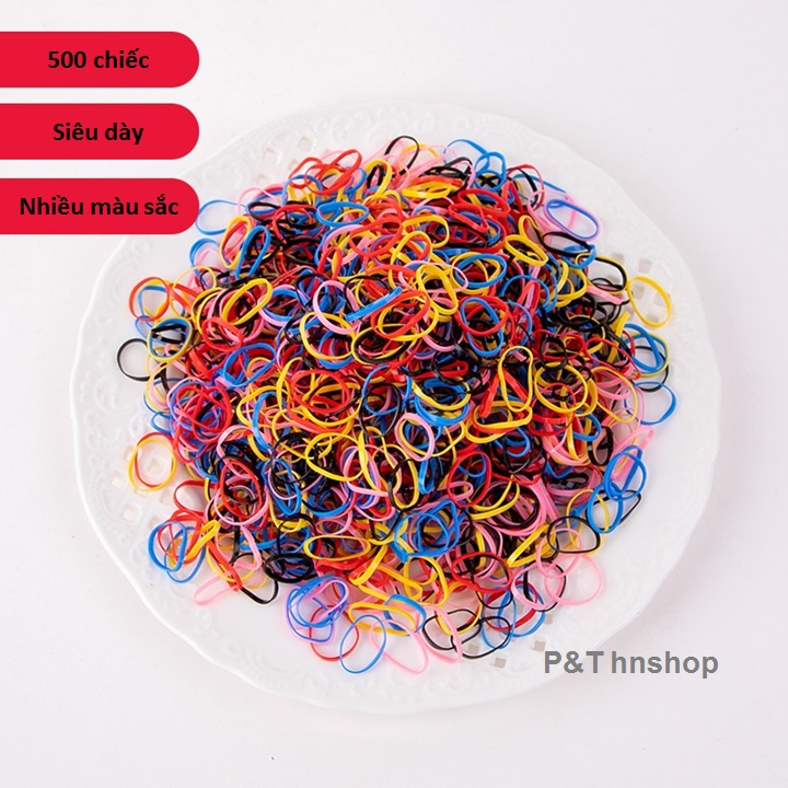 Chun Buộc Tóc Hàn Quốc Nhiều Màu - Loại Dày 500 chiếc
