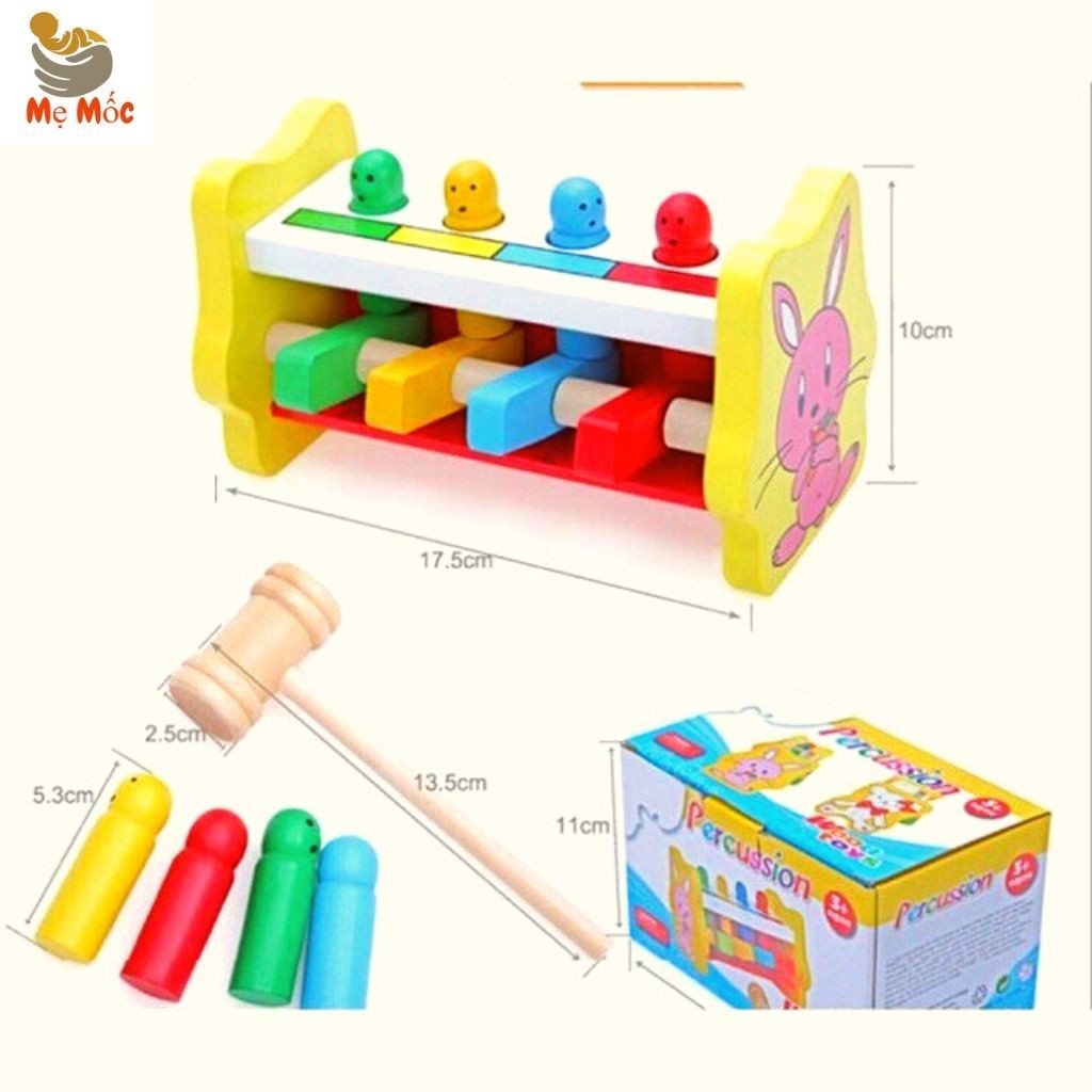 Đập Chuột - Đồ Chơi Gỗ Thông Minh Rèn Luyện Vận ĐỘng, Tinh Mắt, Nhanh Tay, Tư Duy cho trẻ [Shop Mẹ Mốc] ,ĐC