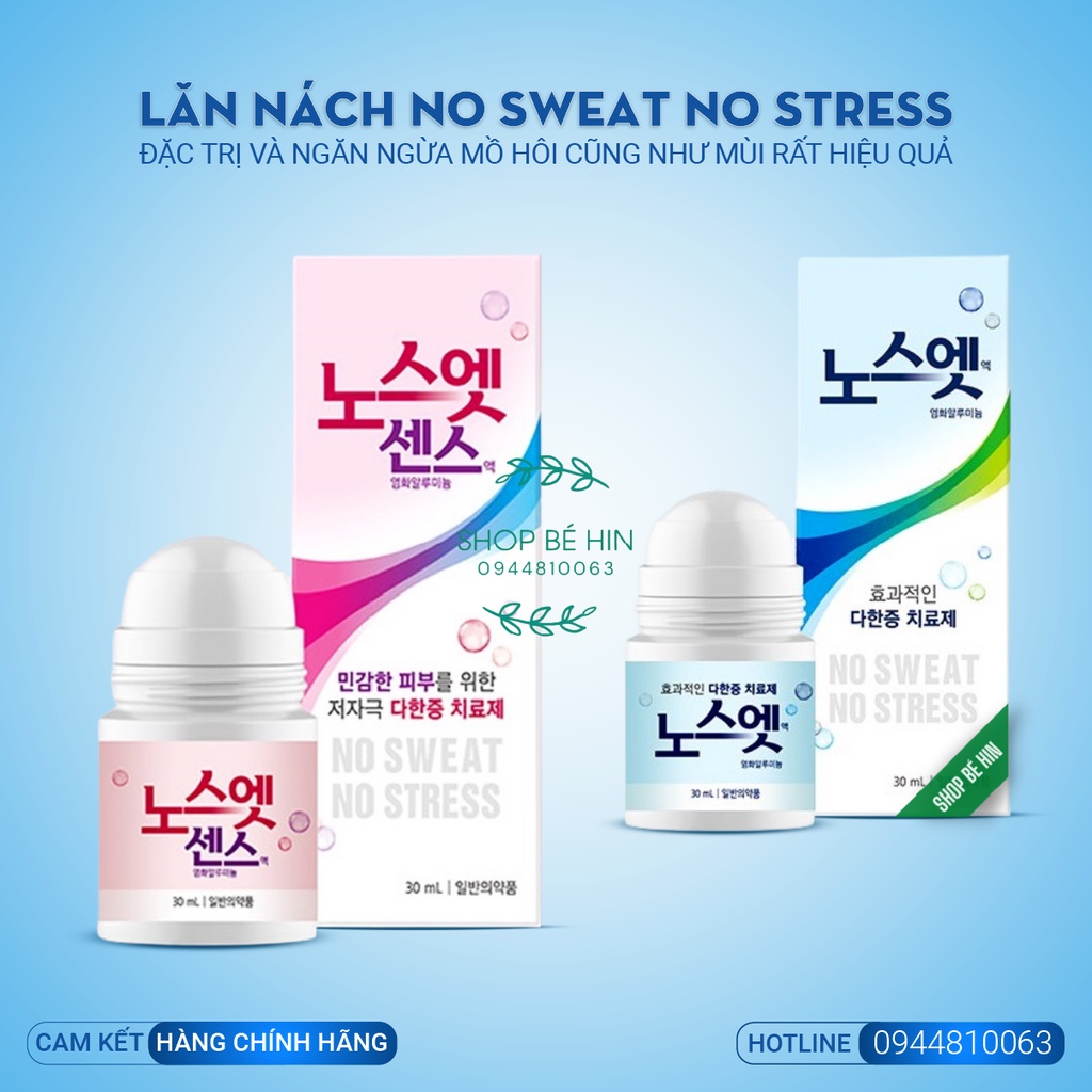 Lăn nách No Sweat No Stress khử mùi hôi và ngăn ngừa mồ hôi nách số 1 Hàn Quốc, Cam kết chính hãng