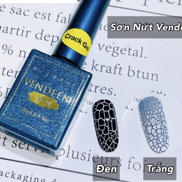 Sơn Nứt, Sơn Gel Nứt Vendeeni Đen Trắng [Chuyên Mi Nail]