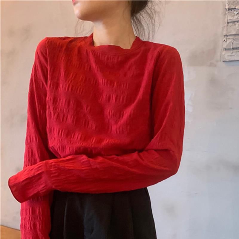 Áo thun IELGY dài tay dáng rộng phong cách Nhật Bản cho nữ