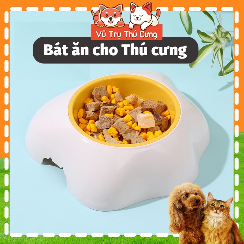 Khay đựng thức ăn cho Thú cưng hình quả trứng, dễ dàng vệ sinh tiện lợi