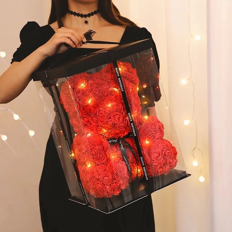 Quà Tặng Siêu cấp gấu Teddy làm từ hoa hồng