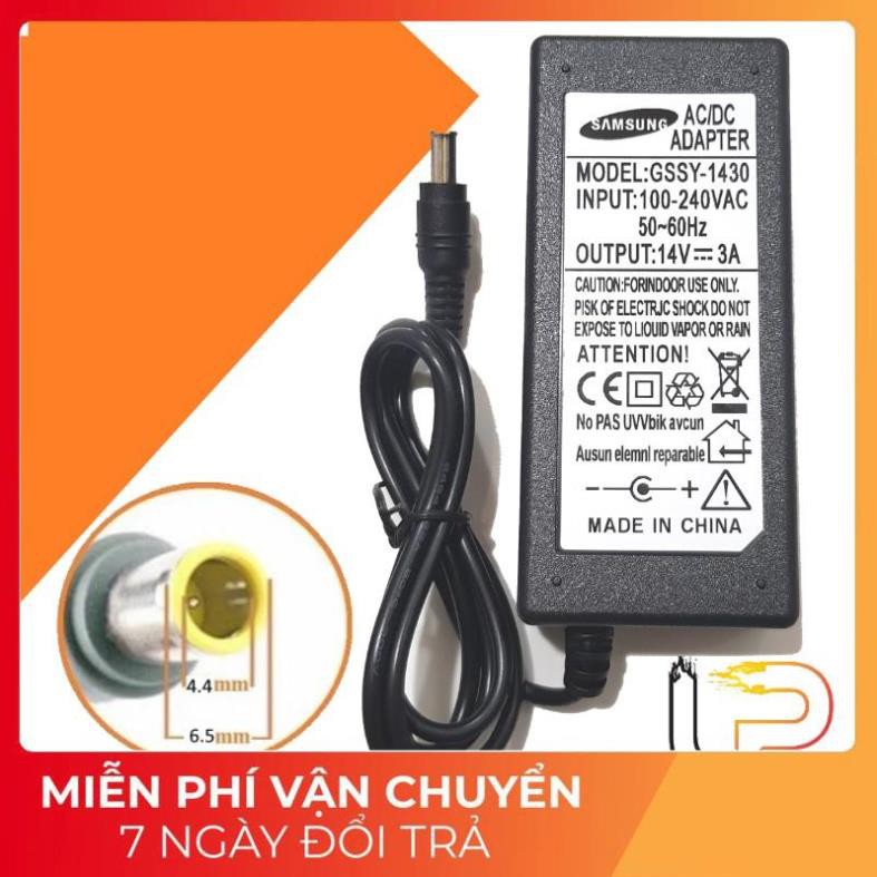 Nguồn Cho Màn Hình Samsung 14V-3A Đầu Kim Lớn - Adapter LCD 14V - 3A chân 6.5 x 4.4MM